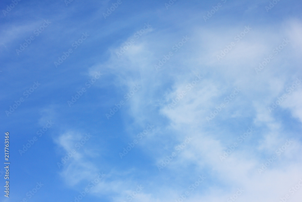 Blue Sky Background with Light Clouds, Simple Natural Texture Template of  Sky with Small Clouds. Cloudscape Backdrop View of Pale Light Blue Color,  Sky Texture Blank Poster for Copy Space. Stock Photo |