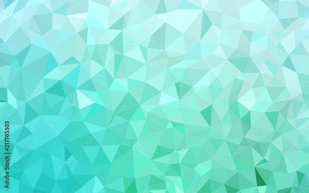 Light Green vector abstract mosaic backdrop.