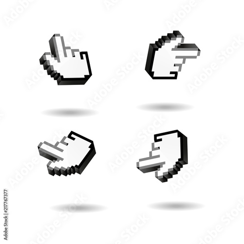 hand pointer cursor set