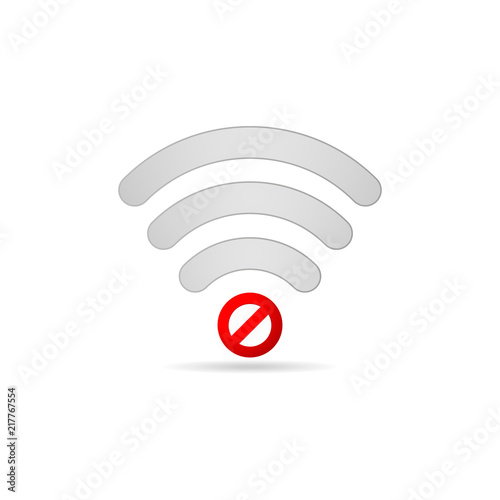 no wifi bad connection broken signal vector icon