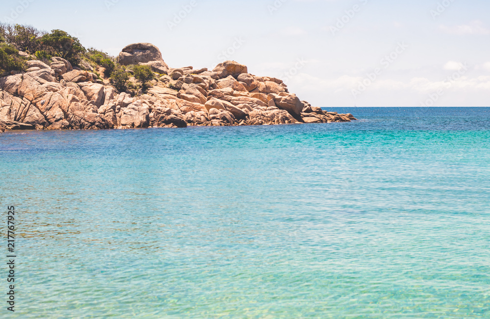 Fototapeta premium Blick auf Mittelmeer auf Korsika