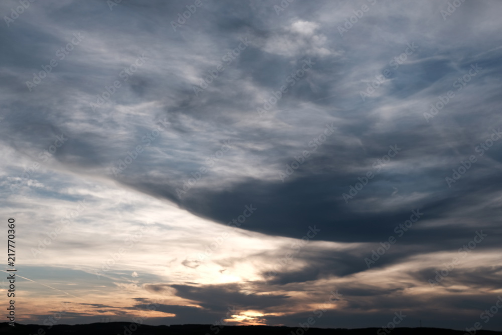 Wolken Himmel Sonnen Untergang