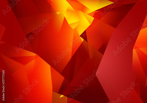 Red with yellow abstract polygonal background