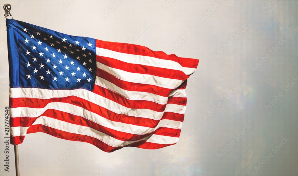 Obraz premium The flag of the United States of
