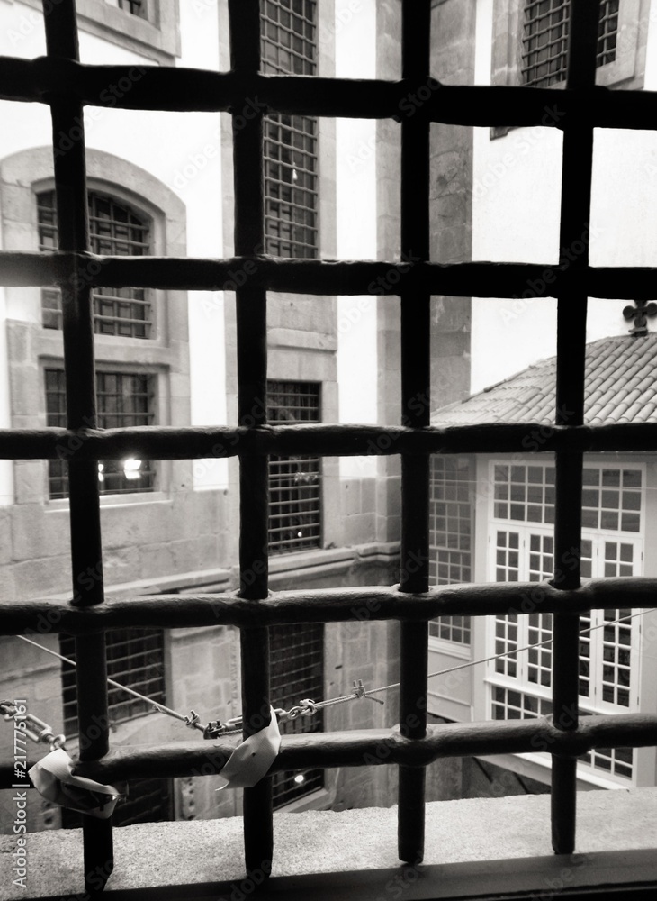 Inside old prison in Oporto Inside old prison in Oporto