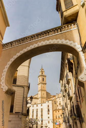 Entrance gate to to main square of Bocairent, Spain photo