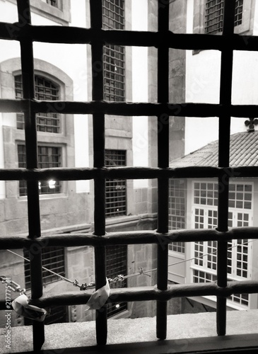 Inside old prison in Oporto