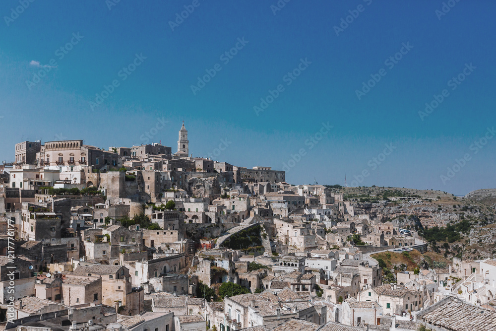 View of the Sassi of Matera, Italy