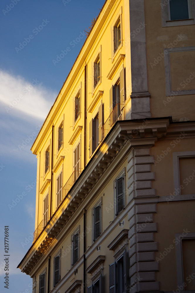 immeuble, Rome, italie,