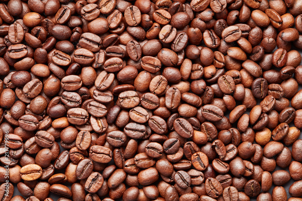 Roasted coffee beans background
