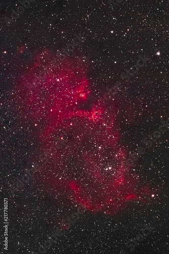 The Soul Nebula in the constellation Cassiopeia as seen from Stockach in Germany.