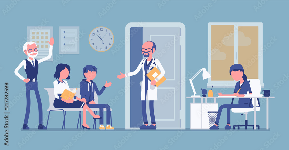 Patients waiting for doctor appointment Patients waiting for doctor appointment