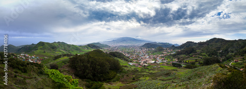 Beautiful panorama of Tenerife landscape