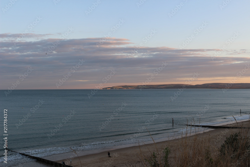 Beach with island in the distance