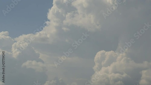 Growing clouds in the sky