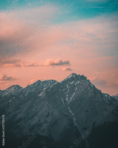 Colourful mountain peak during sunset © Frank