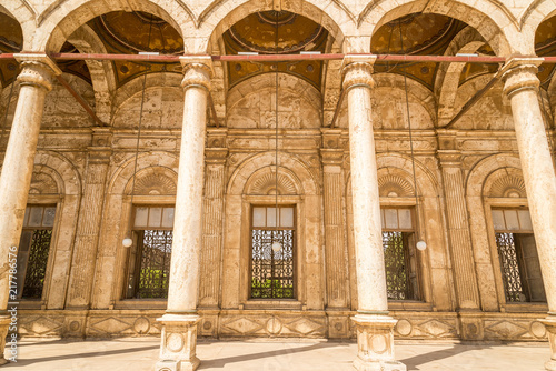 Courtyard of the Mohammed Ali Mosque, Cairo, Egypt.