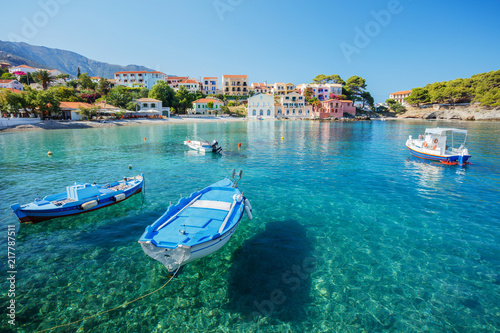 Assos on the Island of Kefalonia in Greece. photo