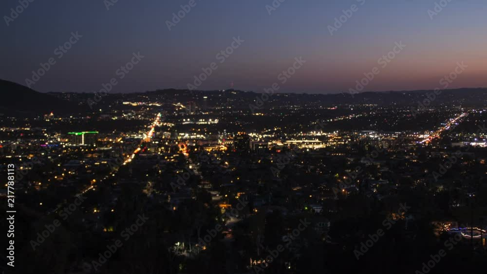 Burbank day to night looping time lapse shot Burbank day to night looping time lapse shot