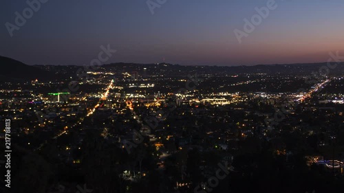 Burbank day to night looping time lapse shot