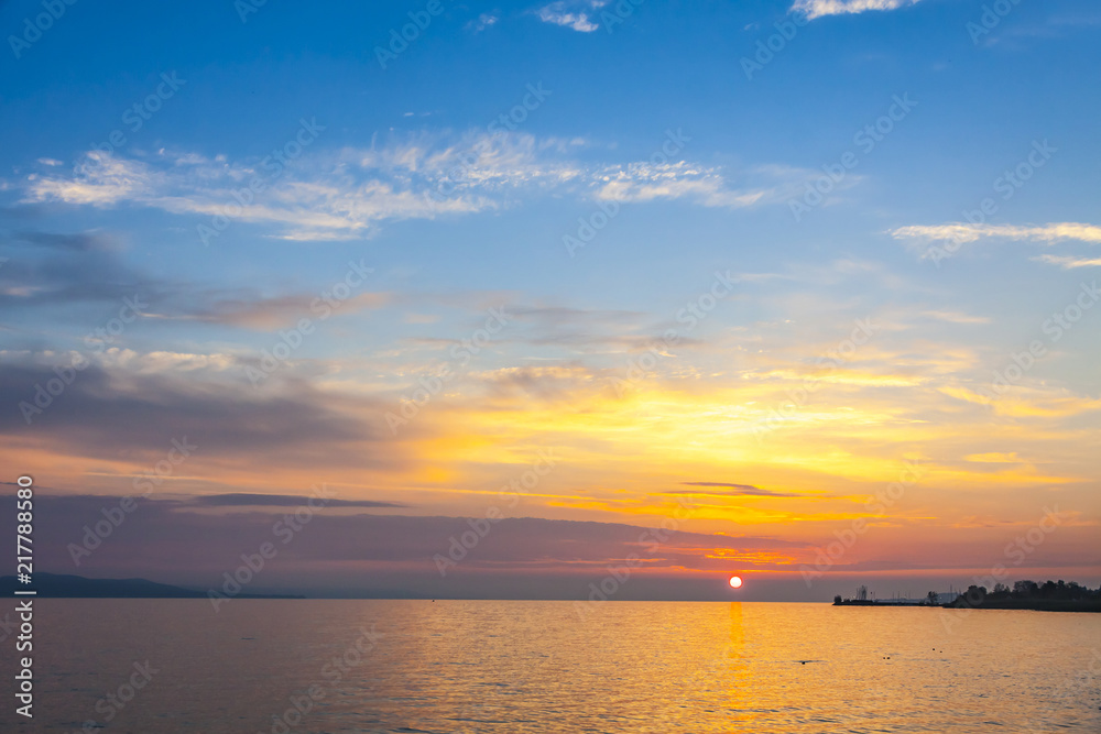 Sunrise over the Balaton lake, Hungaru