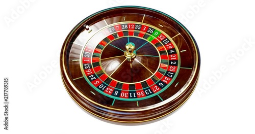 Casino roulette wheel.