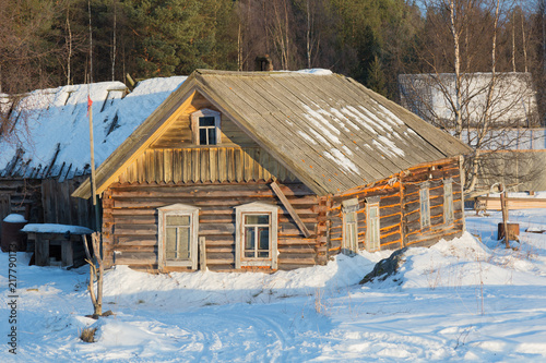 Beautiful winter rural landscape. Solar weather © Shchipkova Elena