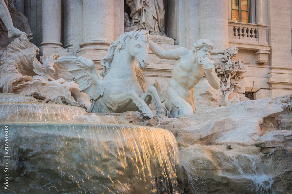 Statues of Trevi Fountain, Rome, Italy
