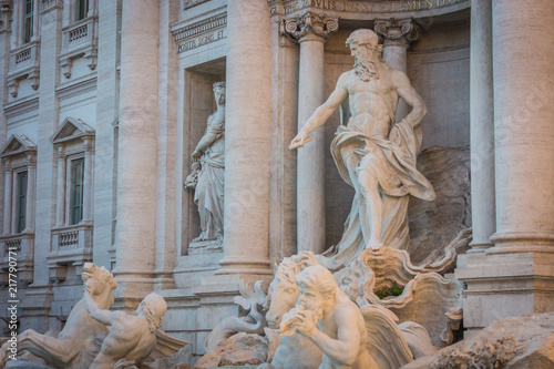 Statues of Trevi Fountain, Rome, Italy 