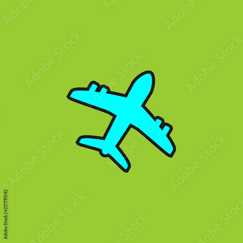 Airplane shape vektor icon