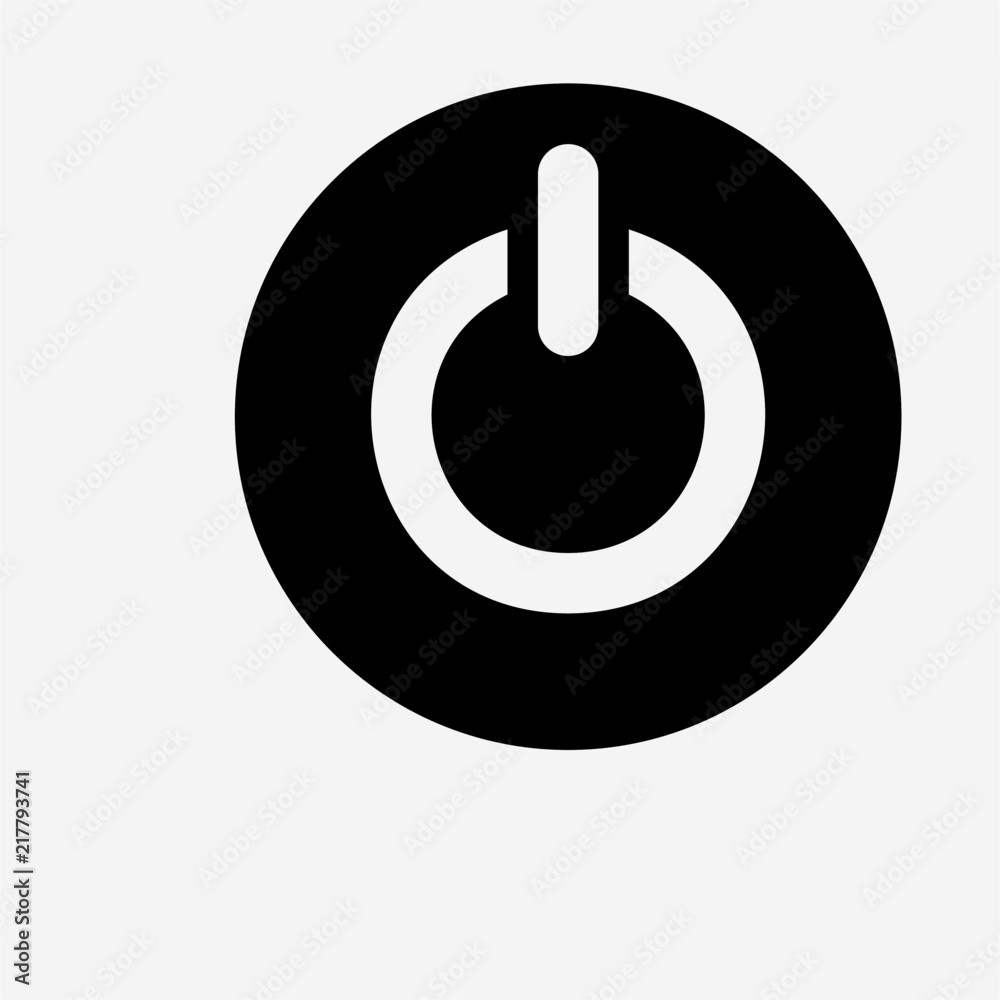 Glyph poweron off pixel perfect vector icon Glyph poweron off pixel perfect vector icon