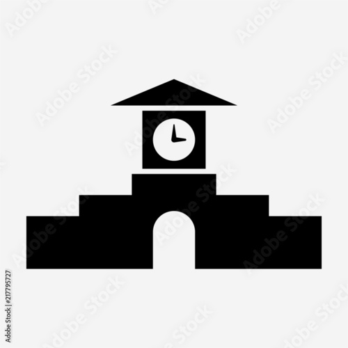 Glyph Ben Thanh market in Vietnam Hochiminh pixel perfect vector icon
