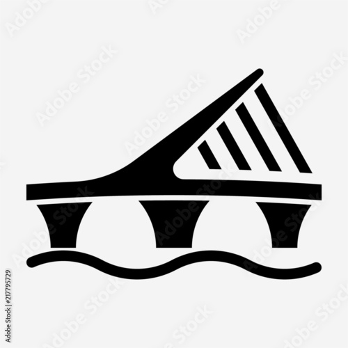 Glyph Woman's Bridge Argentina  pixel perfect vector icon