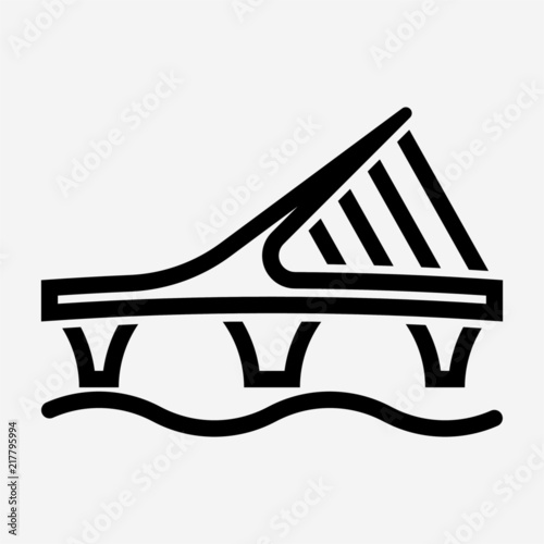 Outline Woman's Bridge Argentina  pixel perfect vector icon