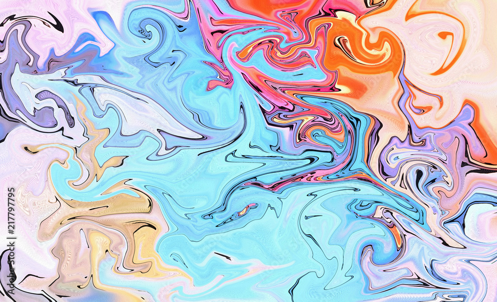 Abstract background in impressionism style. Marble art in liquid painting. Modern fluid artwork. Creative texture. Swirl pattern with marbled elements. Vortex bright design. Fantasy style effect. Abstract background in impressionism style. Marble art in liquid painting. Modern fluid artwork. Creative texture. Swirl pattern with marbled elements. Vortex bright design. Fantasy style effect.