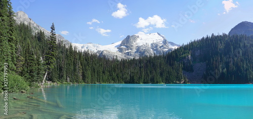 Panoramic Landscape of Middle Joffre Lake, Vancouver, British Columbia, Canada