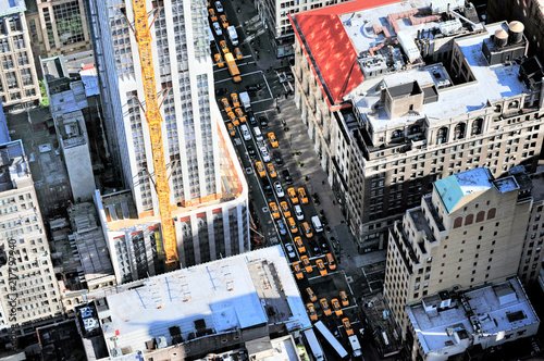 Aerial view of rush houre traffic in Manhattan New York City © Rafael Ben-Ari