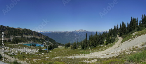 Panoramic Landscape of Whistler Mountain  Vancouver  British Columbia  Canada