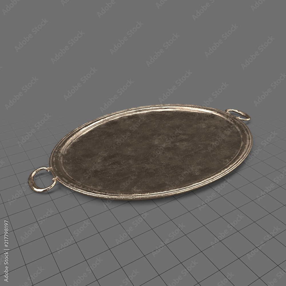 Bronze platter Stock 3D asset Adobe Stock