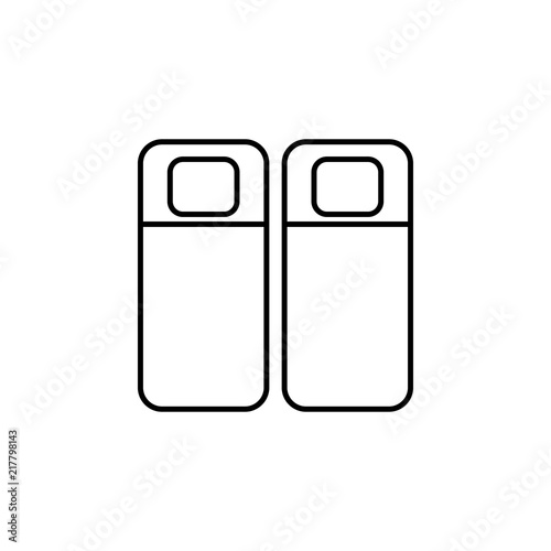 twin beds icon. Element of hotel icon for mobile concept and web apps. Thin line twin beds icon can be used for web and mobile