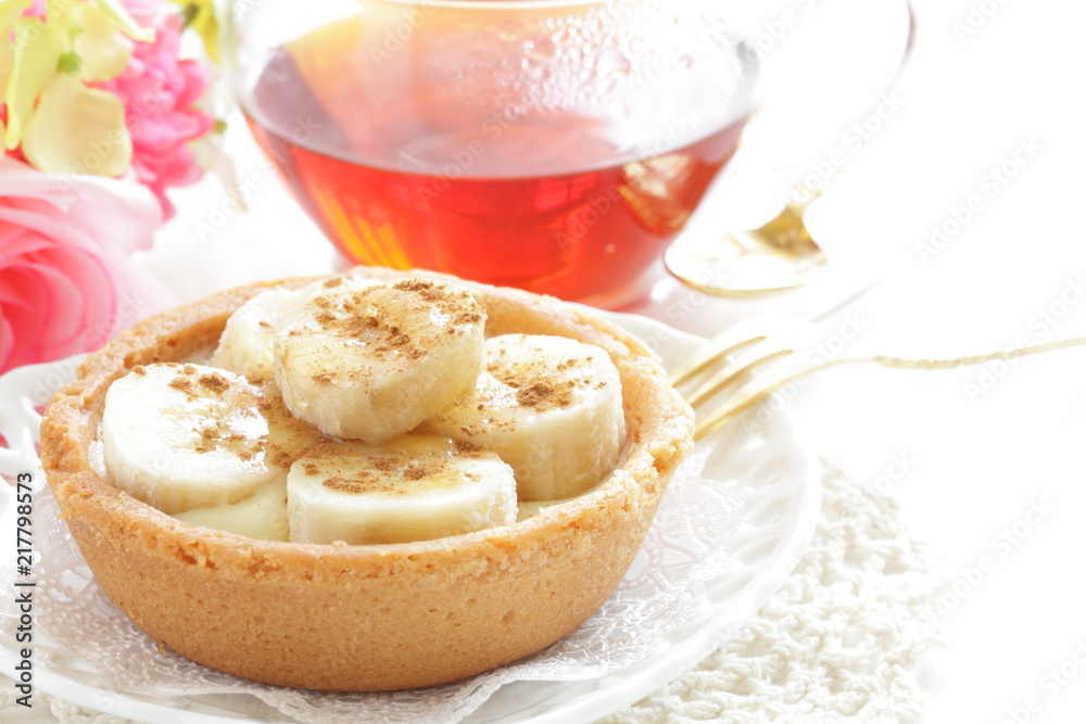 Banana and cinnamon powder tart Banana and cinnamon powder tart