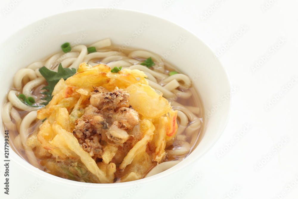 Japanese food, Deep fried octopus Tempura and udon noodles Japanese food, Deep fried octopus Tempura and udon noodles