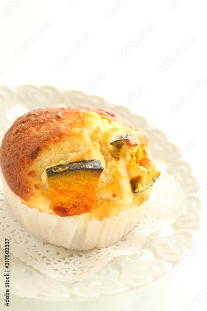 Homemade pumpkin muffin for autumn food image Homemade pumpkin muffin for autumn food image