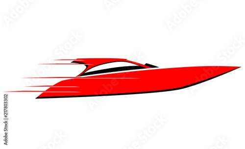 Fast speed boat vector image