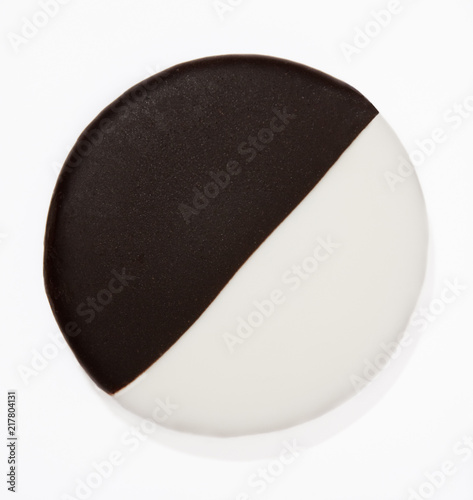 Black and White Cookie on white background