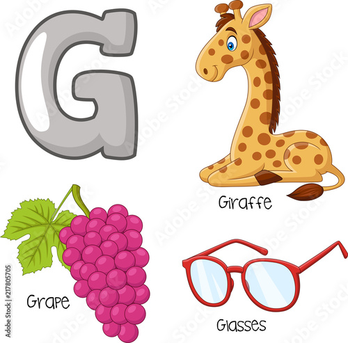 Illustration of G alphabet