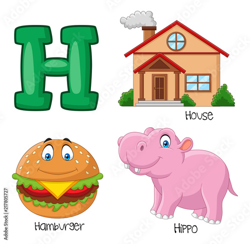 Illustration of H alphabet