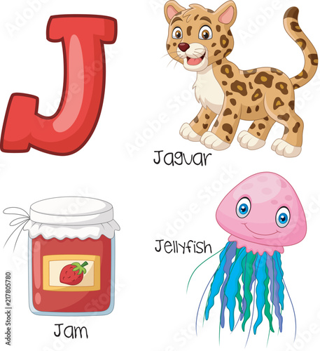 Illustration of J alphabet
