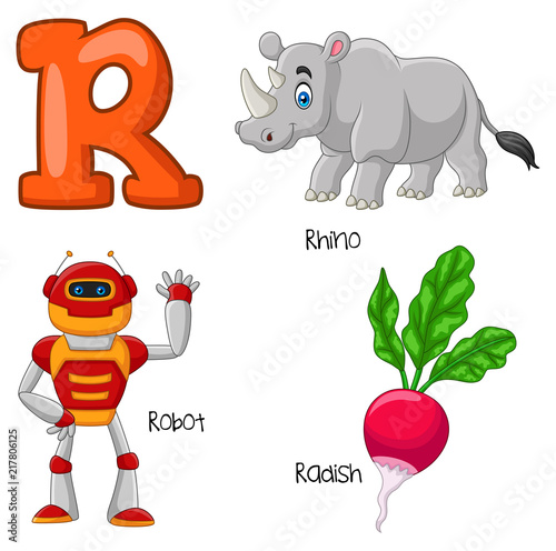 Illustration of R alphabet