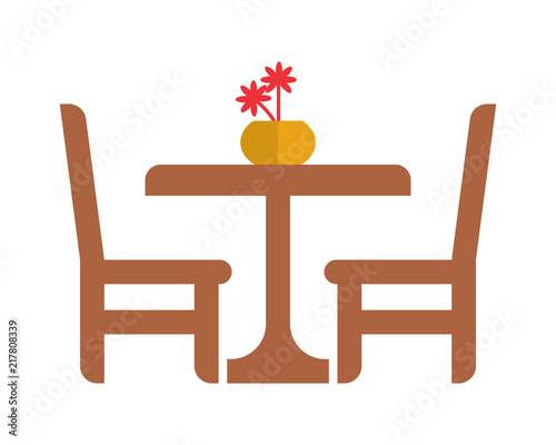 dinning table silhouette furniture furnishing household interior exterior home image vector icon logo